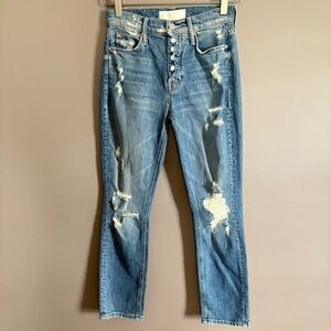 Mother The Mid Rise Dazzler Ankle Jeans Size 24